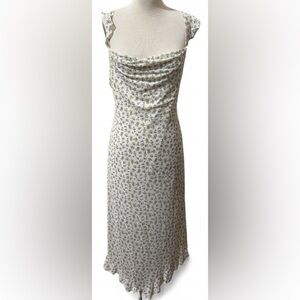 Kirious Blue & White Floral Micro Mesh Sleeveless Sun Dress – NWT Women’s L –